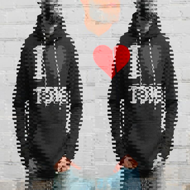 Red Heart I Love Tom パーカー 彼への贈り物