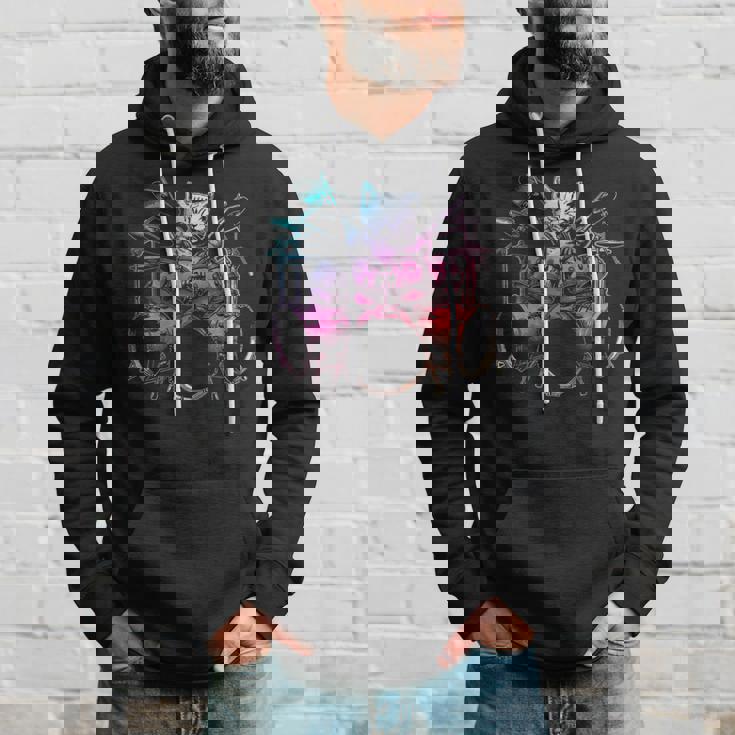 Rockstar ドラマー 猫 ドラム ミュージシャンバンド 音楽愛好家 パーカー 彼への贈り物