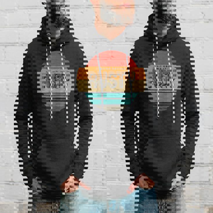 Rusty 名称 レトロ・ヴィンテージ・サンセット 限定版 パーカー 彼への贈り物