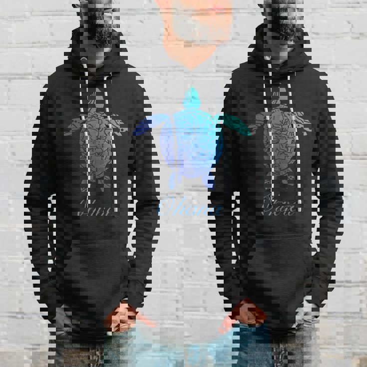 Save The Hawaii ウミガメ ハワイアン ブルー トライバル 亀 ホヌ パーカー 彼への贈り物