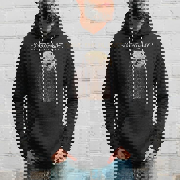 Save The Planet かわいいラッコ。 パーカー 彼への贈り物