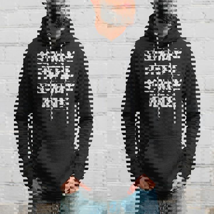 So Many Peopleo Many Minds 十人十色 英語 文字入り 格言 黒 他カラー メンズ パーカー 彼への贈り物