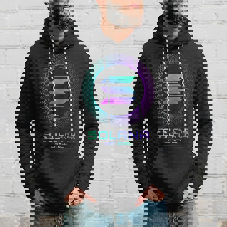 Solanaolコイン暗号ロゴブロックチェーン ソラナ パーカー 彼への贈り物