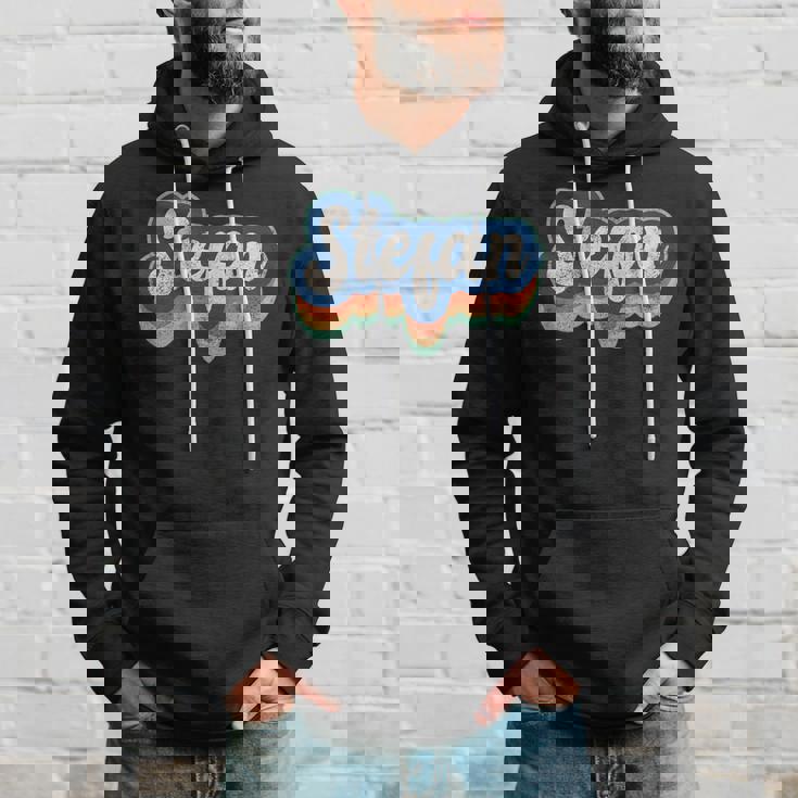 Stefan ファーストネーム 男の子 ヴィンテージスタイル 70年代 80年代 パーソナライズ パーカー 彼への贈り物