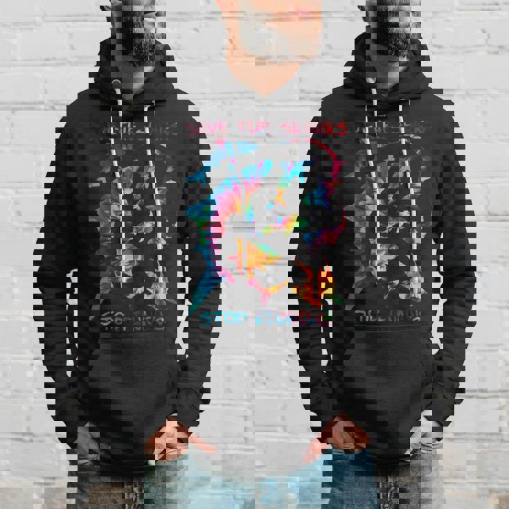 Stop Finning ジンベエザメ シュモクザメサメの種類タイダイ パーカー 彼への贈り物