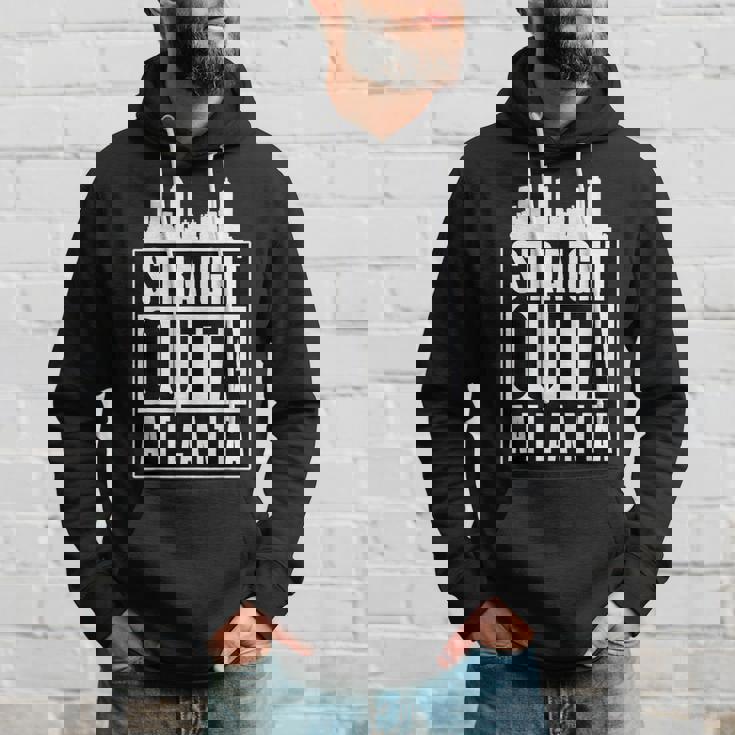 Straight Outta Atlanta 都市のシルエット パーカー 彼への贈り物