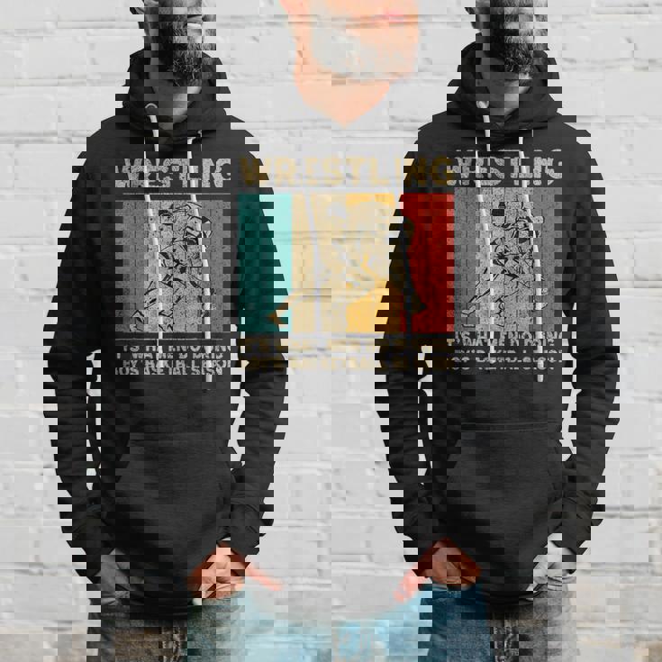 Wrestling It's What Do ビンテージレスリングレスラー パーカー 彼への贈り物