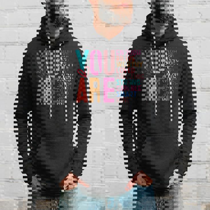 You Are Enough 感動的な引用と断言 パーカー 彼への贈り物