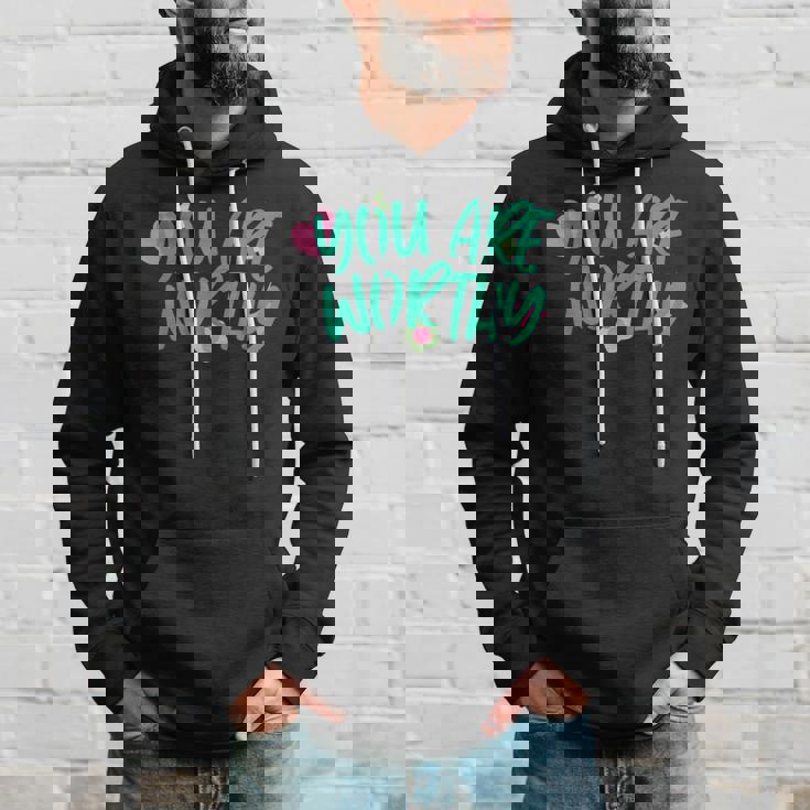 あなたはふさわしい パーカー 彼への贈り物