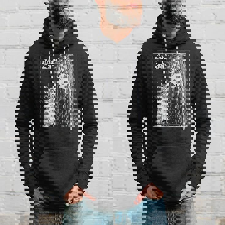 いや 猫と一緒にいい女 80年代 アニメ ヴィンテージ 漫画 パーカー 彼への贈り物