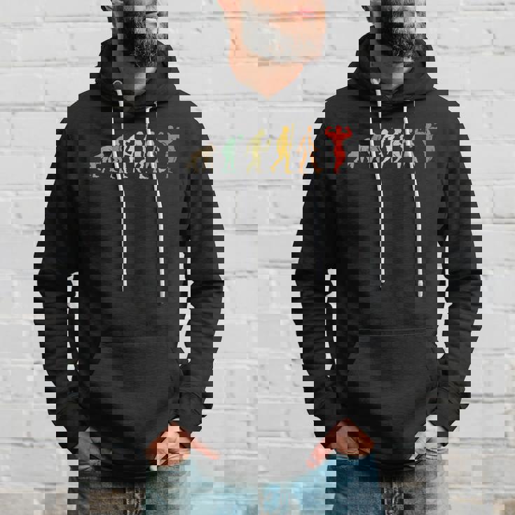 おかしいボディビル進化プレゼントヴィンテージボディビルダー パーカー 彼への贈り物