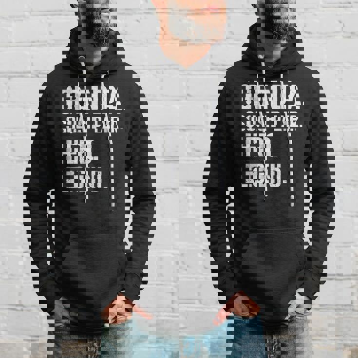 おじいちゃんスカッシュプレイヤーヒーローレジェンド-おじいちゃんスカッシュ パーカー 彼への贈り物