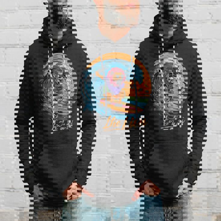 おもしろい ライオン サーフィン ライオン スポーツ サーファー 動物 恋人 夏 パーカー 彼への贈り物