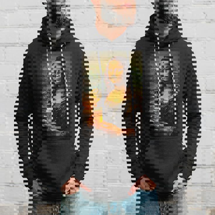 おもしろビールモナリザ絵画アートママパパ。 パーカー 彼への贈り物