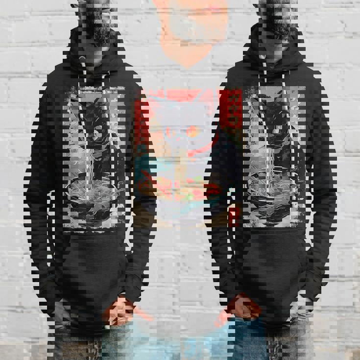 かわいい 黒猫 ラブ ラーメン カワイイ ねこ アニメ 日本語 パーカー 彼への贈り物