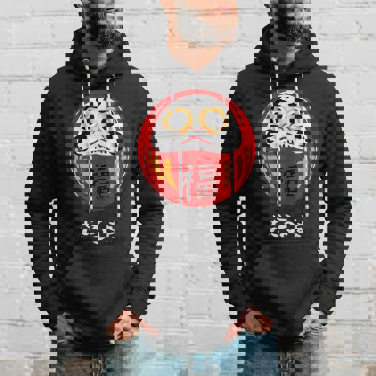 かわいいだるま人形 日本の漢字 かわいいだるま パーカー 彼への贈り物