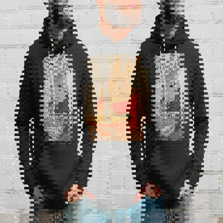 かわいいウサギが麺をすする パーカー 彼への贈り物