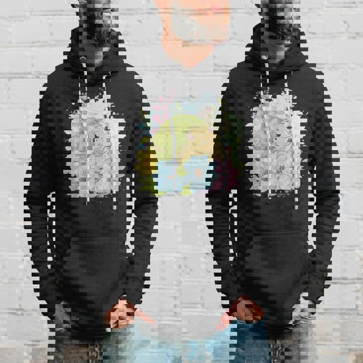 かわいいカメの花 I キッズ 亀 パーカー 彼への贈り物