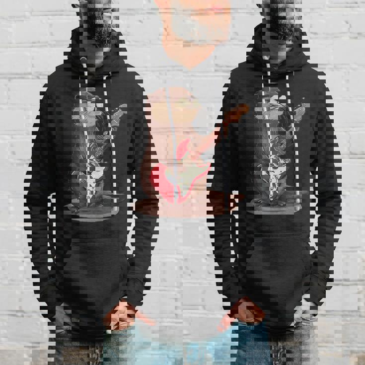 かわいいカワウソがギターを弾くコスチューム。 パーカー 彼への贈り物