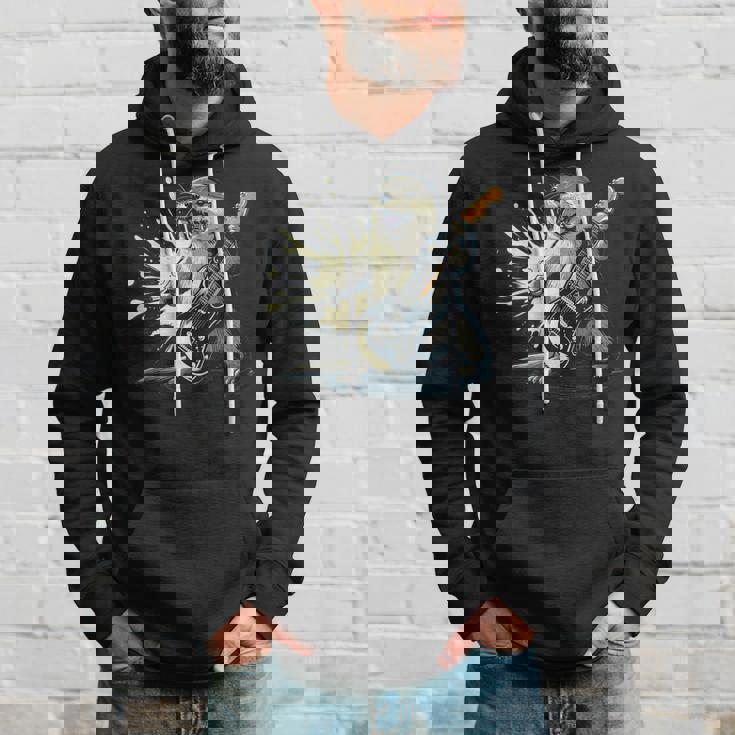 かわいいカワウソの顔のコスチューム エレキギター付き 音楽ファン向け パーカー 彼への贈り物