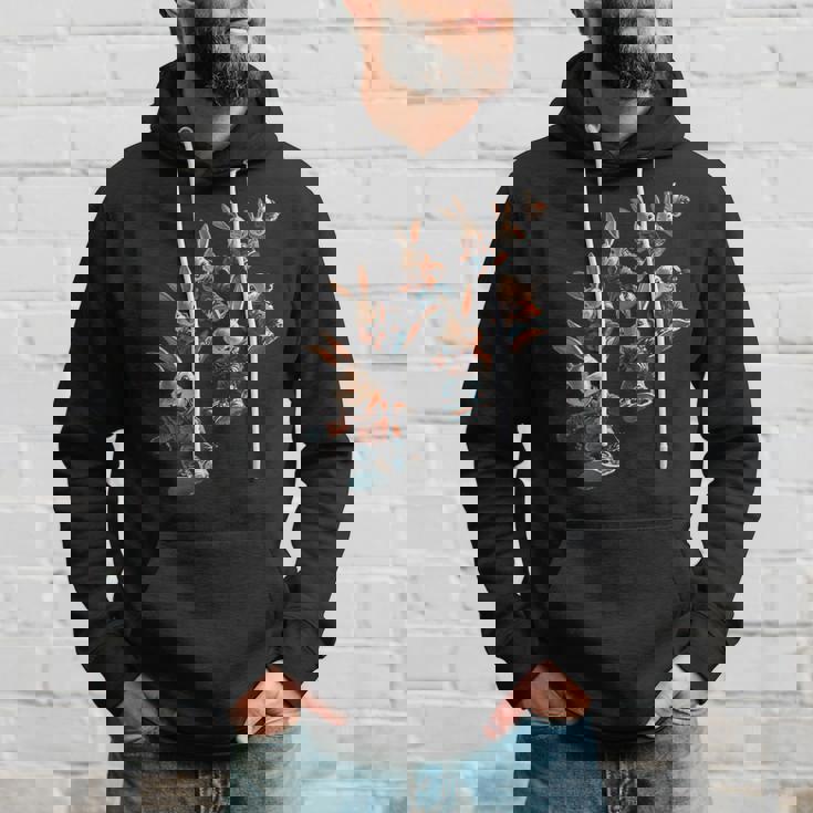 かわいいスノーボードウサギの漫画アート パーカー 彼への贈り物