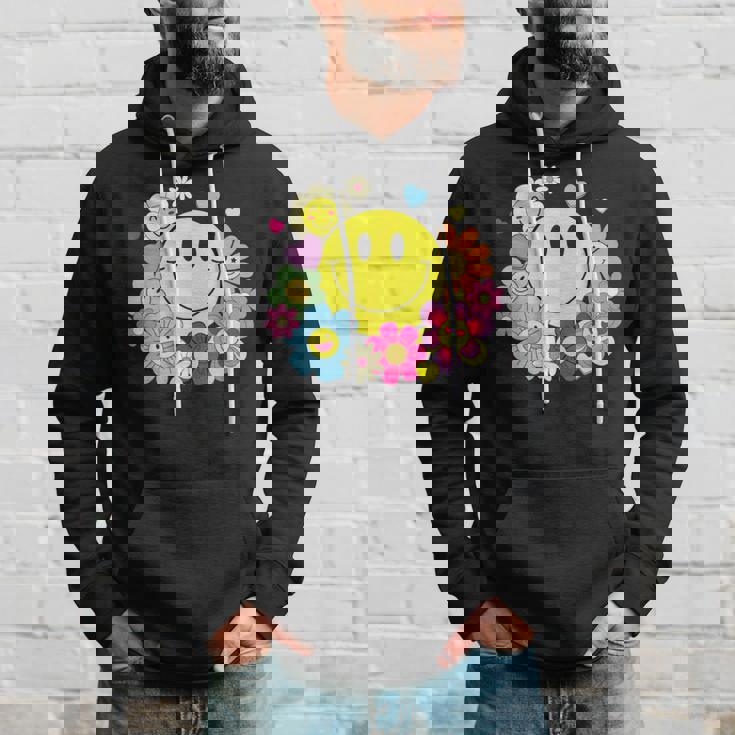 かわいいスマイルフェイス 花 ハッピーフェイス 花 ハート キッズ ガールズ パーカー 彼への贈り物