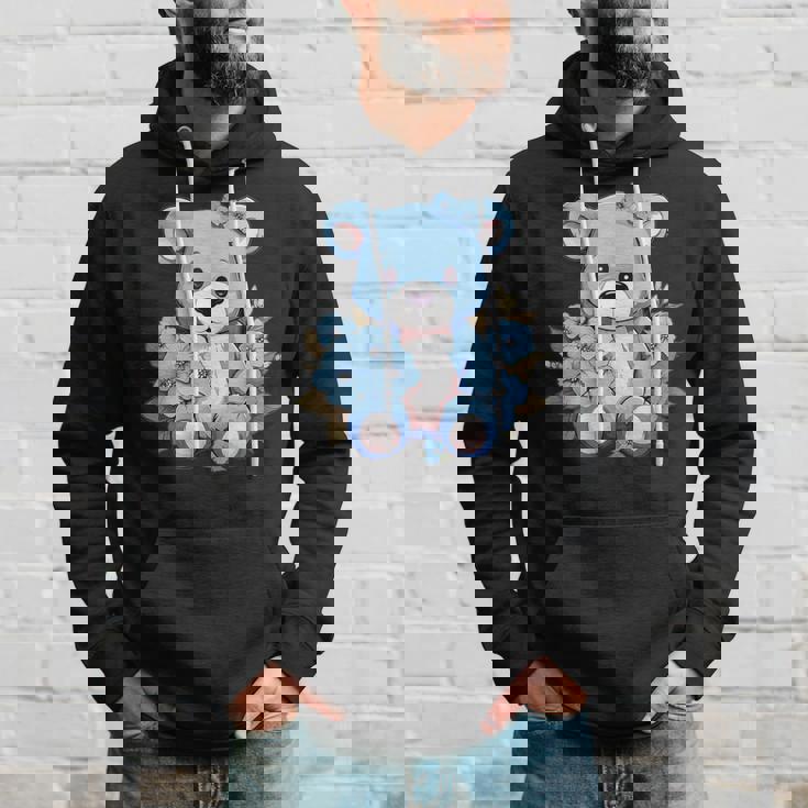 かわいいテディベアと花と一緒に I テディベア パーカー 彼への贈り物