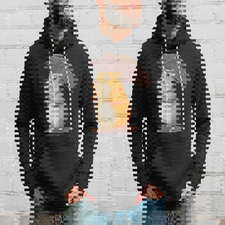 かわいいハムスターと傘のコスチューム。 パーカー 彼への贈り物