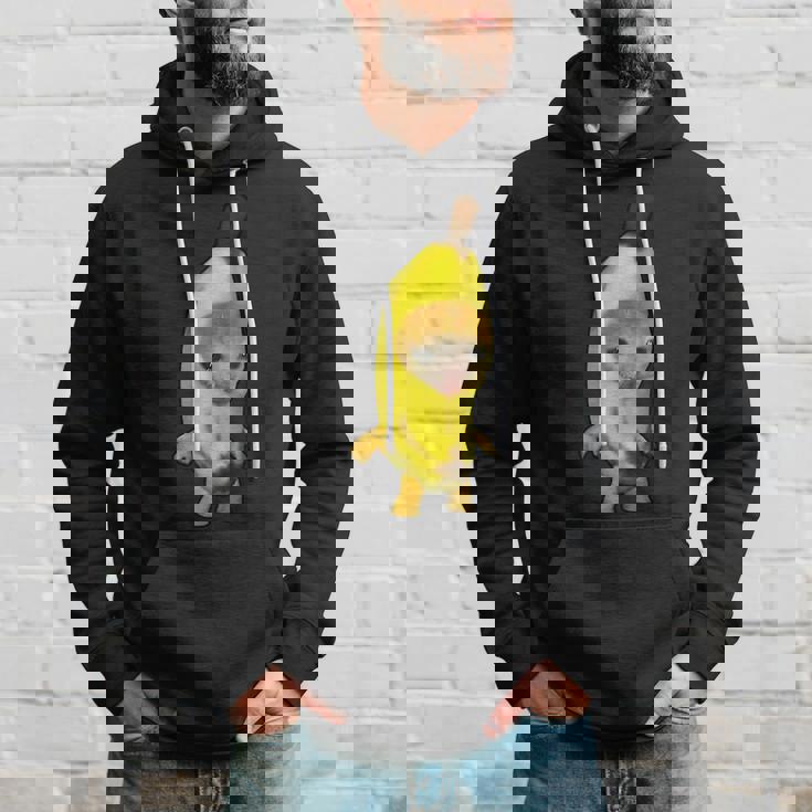 かわいいバナナ猫 ハッピーバナナキャットミーム キティ 猫好きミーム パーカー 彼への贈り物