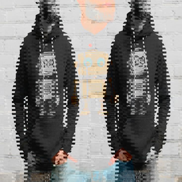 かわいい小さなロボット、ビンテージキッズロボット パーカー 彼への贈り物