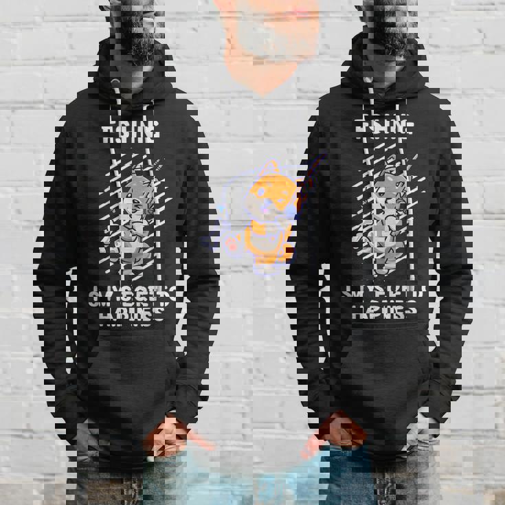 かわいい柴犬 釣りは幸せの秘密 柴犬 パーカー 彼への贈り物