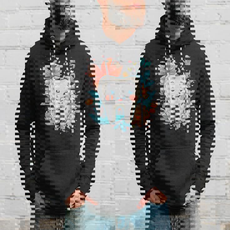 かわいい歯と花iキッズ歯 パーカー 彼への贈り物