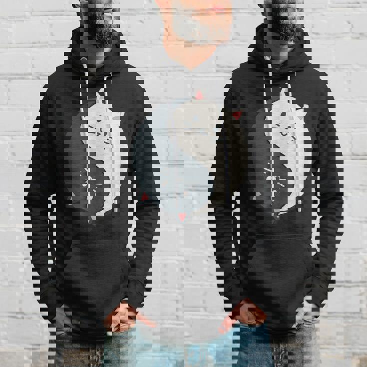 かわいい猫と一緒に陰陽師のサイン I Karma Yoga Cat パーカー 彼への贈り物