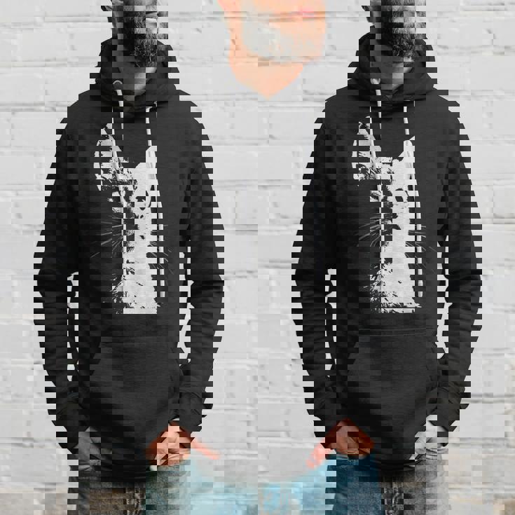 かわいい猫のポートレートデザイン。 パーカー 彼への贈り物