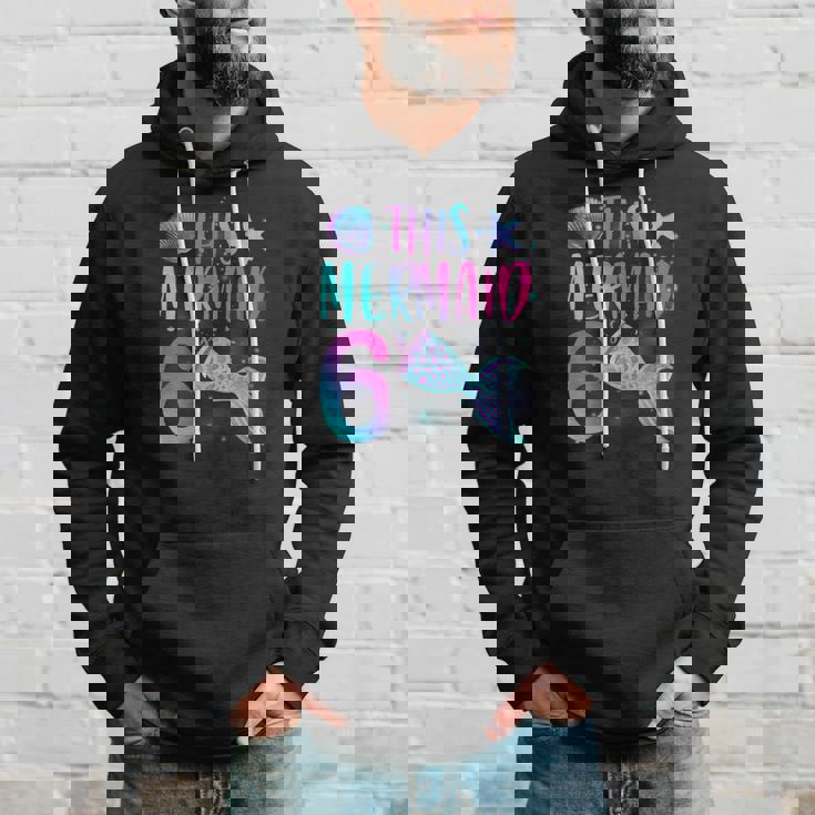 このマーメイドは6歳の6歳の誕生日マーメイドガールパーティーです。 パーカー 彼への贈り物