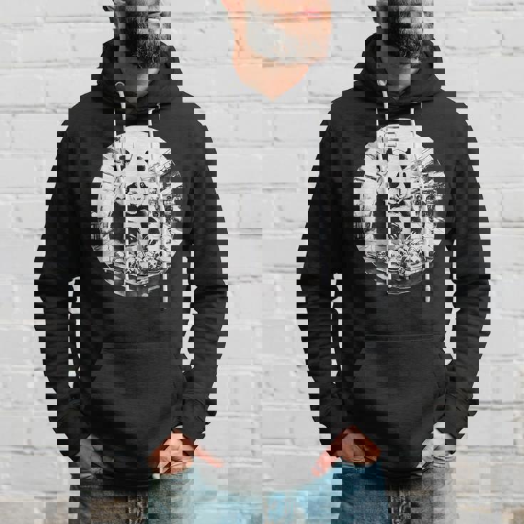 たこ焼き パンダ 水墨画 日本食 大阪 おもしろ 和風 動物 パーカー 彼への贈り物