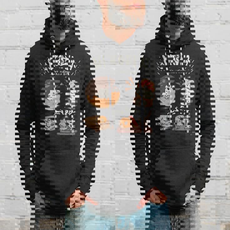 ねこぺん日和 ドーナツ ダークカラー パーカー 彼への贈り物