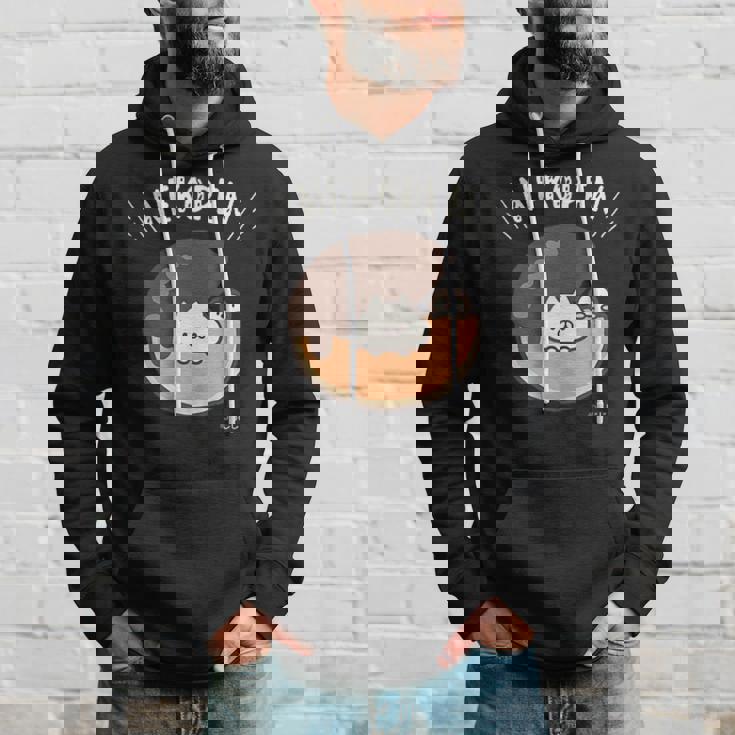 ねこぺん日和 ドーナツねこぺん ダークカラー パーカー 彼への贈り物