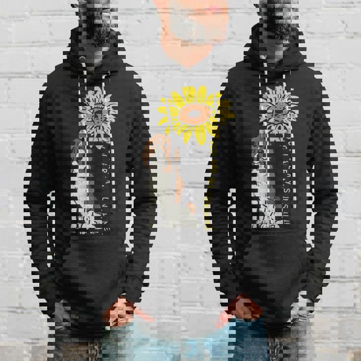 ひまわり サンシャイン ビーグル 動物 ペット ハウンド 犬 恋人 ギフト パーカー 彼への贈り物