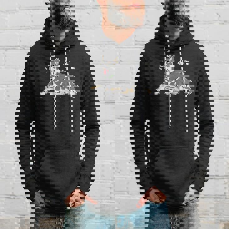 ふわーぁとあくびをする黒柴 柴犬のドット絵 パーカー 彼への贈り物