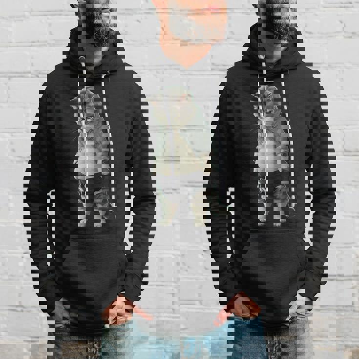 ぽっちゃり猫 お腹が大きい猫 ユーモア Fat Cat パーカー 彼への贈り物