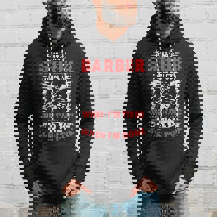 やったら床屋止まるよ美容師理髪師プレゼント パーカー 彼への贈り物