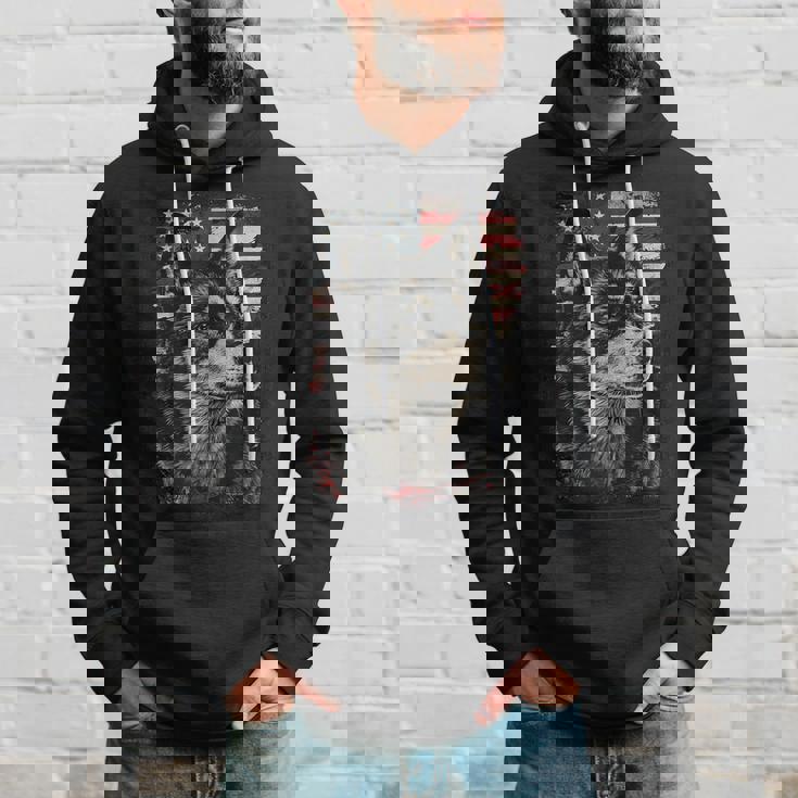 アイヌ犬 アメリカ国旗 パーカー 彼への贈り物