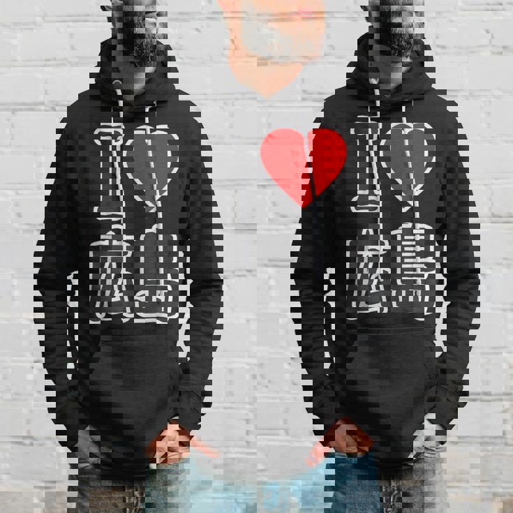 アイラブ・広島（I Love ハート）Big 大きな文字 ハート【47都道府県】ジモtティ 旅行お土産 面白 パーカー 彼への贈り物