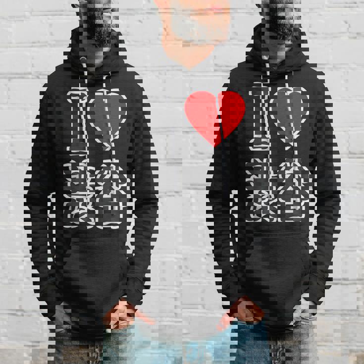 アイラブ・渋谷（I Love ハート）渋谷区 Big 大きな文字【東京23区】ジモtティ 面白い パーカー 彼への贈り物