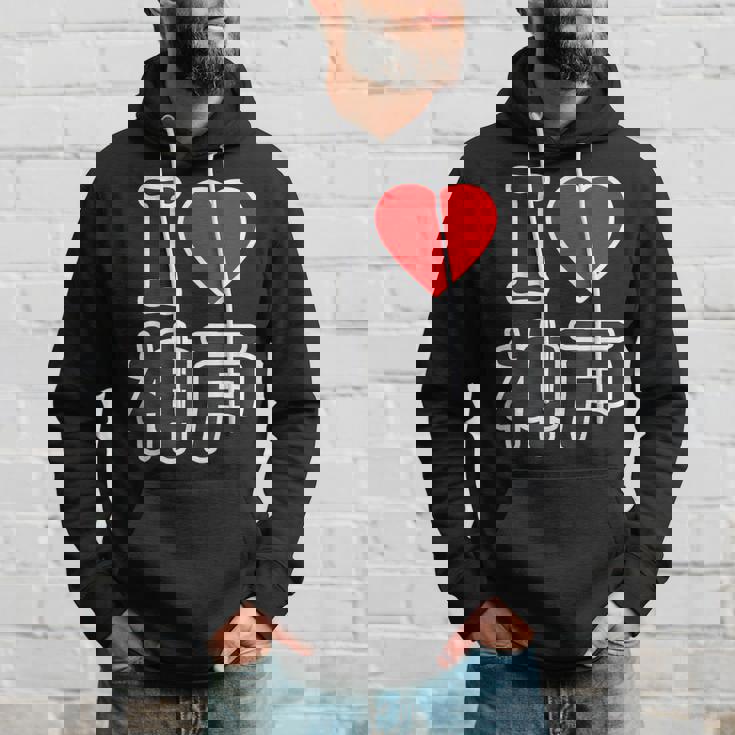 アイラブ・神戸（兵庫県）（I Love ハート）Big 大きな文字【47都道府県】ジモtティ お土産 面白い パーカー 彼への贈り物