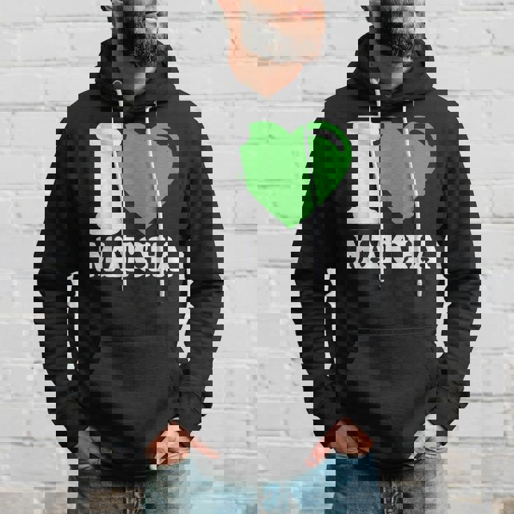 アイラブ抹茶キュートファニー抹茶ハート付き抹茶 パーカー 彼への贈り物