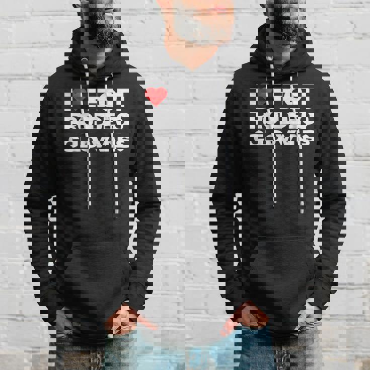 アイ・ラブ・ホット・ロデオ・クラウンズ・ファニー・ウェスタン・ロデオ・カウガール パーカー 彼への贈り物