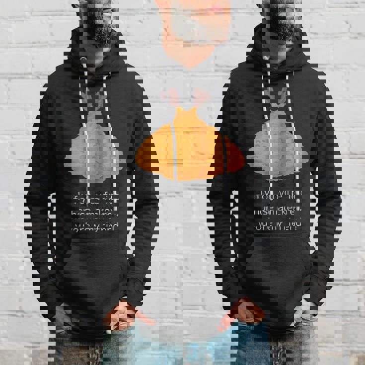 アジフライ好きなら、あなたは私の友達、アジフライ好き共有メッセージ パーカー 彼への贈り物