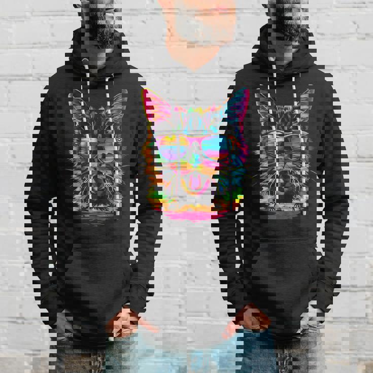 アメリカンショートヘアドッグサングラスポップアート パーカー 彼への贈り物